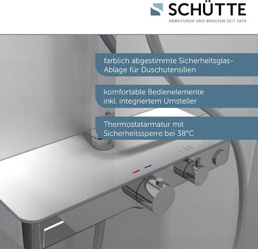 Душова лійка SCHÜTTE SAMOA RAIN, 3 режими, антикальк, понад 300 форсунок, біло-хромова, Самтштраль-технологія