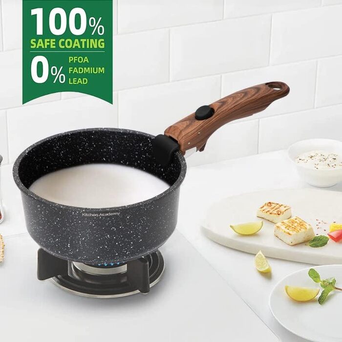 Набір каструль Kitchen Academy знімна ручка, 10 предметів, індукційний, антипригарний, підходить для всіх плит, штабельований, для кухні та кемпінгу