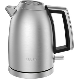 Електрочайник Krups Smart'n Light, 1,7 л, 2200 Вт, 5 температур, нержавіюча сталь, подвійні стінки, чорний