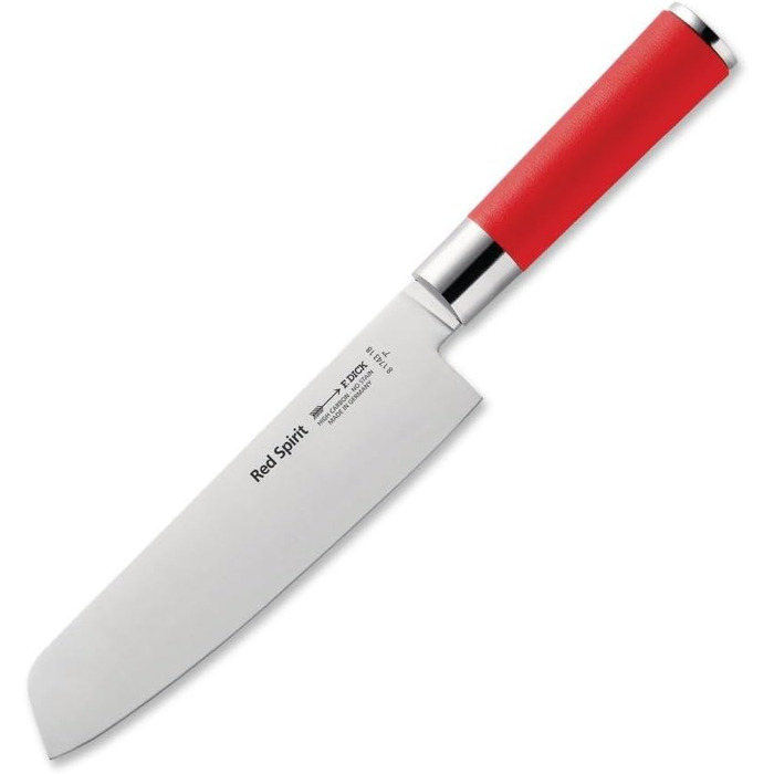 Кухонний ніж F. Dick Usuba Red Spirit, 18 см, нержавіюча сталь X55CrMo14, твердість 56 HRC