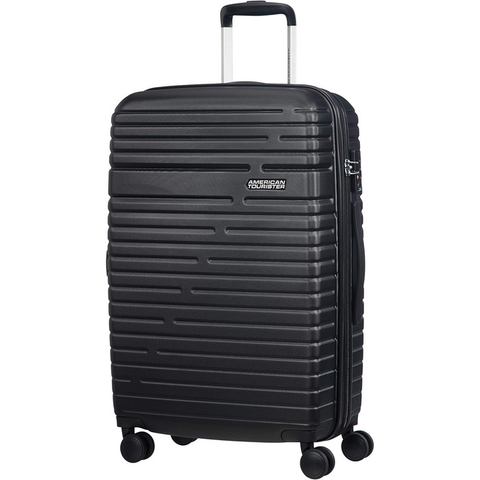 Валіза American Tourister Aero Racer Spinner 68 см, розширювана, 75,5 л, чорна