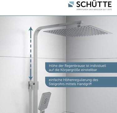 Душова лійка SCHÜTTE SAMOA RAIN, 3 режими, антикальк, понад 300 форсунок, біло-хромова, Самтштраль-технологія