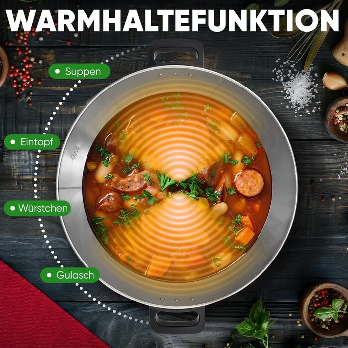 Автомат для гарячих напоїв ProfiCook 7 л, нержавійка, нагрів і підтримка температури, глінтвейн, чай, кава, модель PC-HGA 1196, чорний/нержавійка