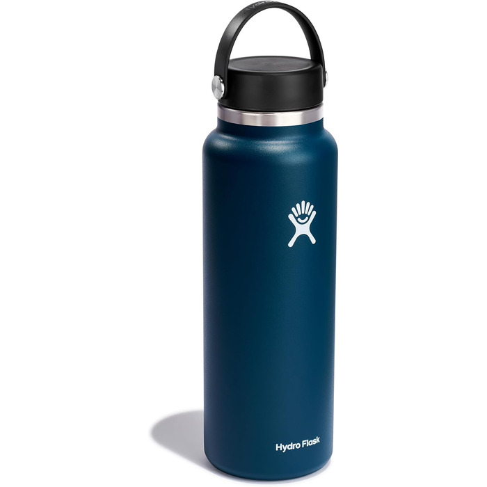 Термобутилка HYDRO FLASK 1180 мл із нержавіючої сталі, ізольована спортивна пляшка для води з герметичною кришкою та ручкою, підходить для посудомийної машини, колір індиго