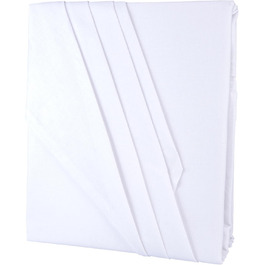 Простирадло без гумки aqua-textil Edition XXL 240x290 см, біле, бавовна, класичне простирадло для ліжка
