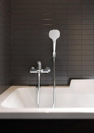 Душова лійка hansgrohe Croma Select E, 3 режими, біло-хром, з тримачем