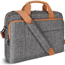 DOMISO сумка для ноутбука 17-17.3'' водонепроникна ділова, темно-сіра, для Dell, Lenovo, HP, MSI, ASUS