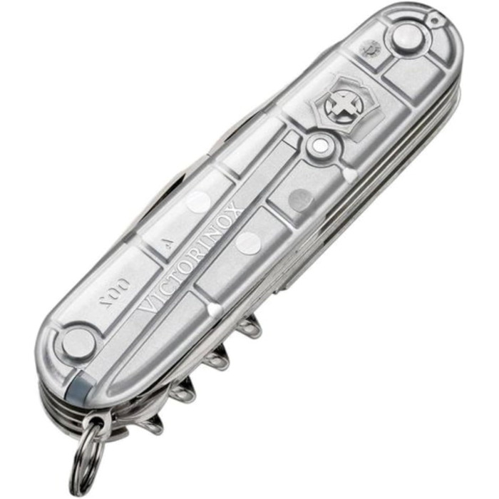 Швейцарський ніж Victorinox Huntsman, 15 функцій, мультитул, сріблястий прозорий, лезо, штопор, відкривачка