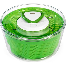 Сушарка для салату Zyliss Easy Spin 2, 6 л, пластикова, зелена, з чашею, технологія Aquavent