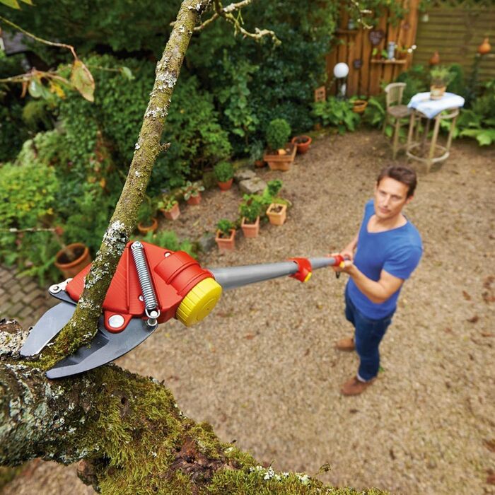 Секатор для гілок WOLF-Garten POWER DUAL CUT RR 400 T, двосторонній, алюмінієвий, червоно-жовтий