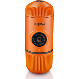 Портативна кавоварка WACACO Nanopresso, 18 Бар, ручна, для подорожей, кемпінгу та походів, оновлена версія Minipresso, помаранчева, без чохла