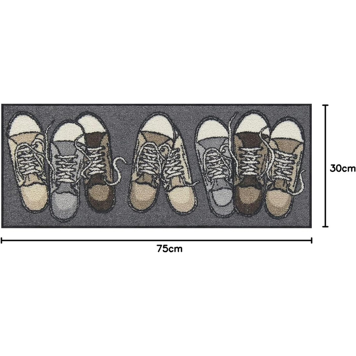 Килимок для взуття Salonloewe Sneakers 30x75 см, підставка для взуття, взуттєвий килимок