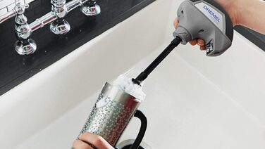 Dremel Versa PC10 багатоцільовий бездротовий очищувач-скрабер, набір з 9 чистячих насадок, щітка з ворсом і захистом від бризок для швидкого та легкого прибирання