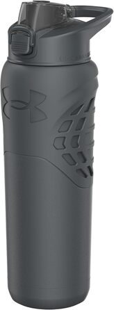 Пляшка для води Under Armour з нержавіючої сталі, ізольована, з карабіном, не протікає, для дітей і дорослих, спорт, фітнес, 680 мл, шифр-графіт