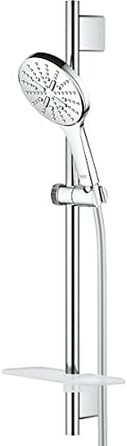Душова лійка GROHE Vitalio SmartActive 130 Cube, 3 режими, хром, набір 600 мм, кругла