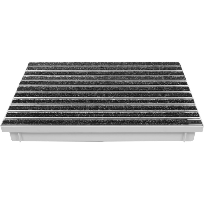 ACO килимок для взуття 600x400 мм, рифлений, антрацит, з піддоном Vario Light, грязезахисний ворсовий абсорбент