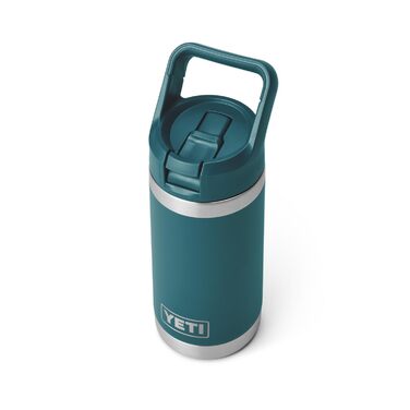 Дитяча пляшка YETI Rambler Jr. 340 мл з трубочкою, морська синь (Agave Teal), термостійка, для води та напоїв