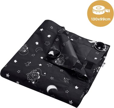 Tommee Tippee портативна затемнююча штора з присосками, регульована, велика 130x198 см, для дитячої кімнати