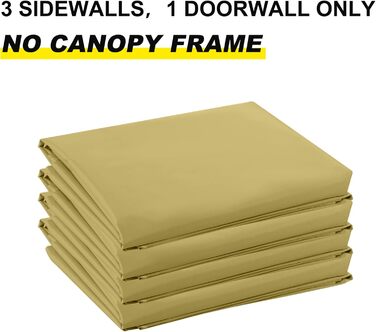 Бічна стінка для тенту ABCCANOPY 3x3 м, 3 шт, бежевий, захист від сонця