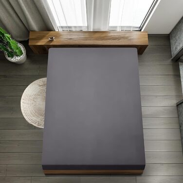 Комплект з 6 простирадл на резинці Utopia Bedding 90x200 см, сірі, мікрофібра, глибока кишеня 35 см