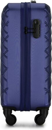 Валіза WITTCHEN Classic M, жорсткий ABS, 4 колеса, кодовий замок, синя