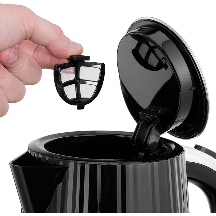 Електрочайник Russell Hobbs Eden 1,7 л, 2400 Вт, білий з нержавіючою вставкою, знімний фільтр від накипу, відкривання кришки кнопкою, індикатор рівня води, підсвічування, BPA-free, модель 27360-70