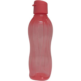 Пляшка для води Tupperware Eco To Go 750 мл, червона, з кришкою Flip Top, підходить для газованої води, екологічна