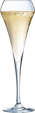 Бокали для шампанського Chef & Sommelier Open Up 200 мл, 6 шт, кришталь Krysta, для свят, прозорі, міцні