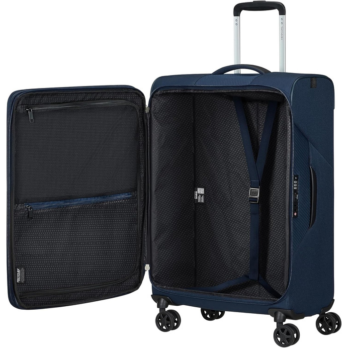 Валіза Samsonite Litebeam Spinner L, розширювана, 77 см, 103/111 л, темно-синя
