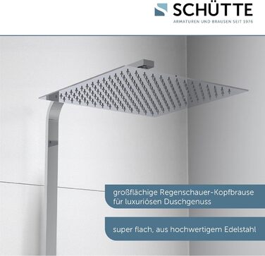 Душова лійка SCHÜTTE SAMOA RAIN, 3 режими, антикальк, понад 300 форсунок, біло-хромова, Самтштраль-технологія