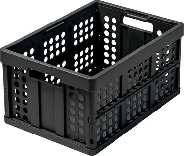 Складна корзина Clax Faltbox чорна, універсальний органайзер для зберігання