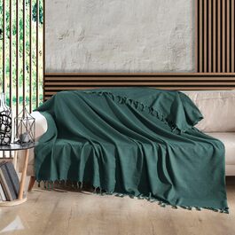 Milam London покривало зелене для дивану-ліжка, двоспальне, 200x230 см, на 2-місний диван, захисний чохол для софи