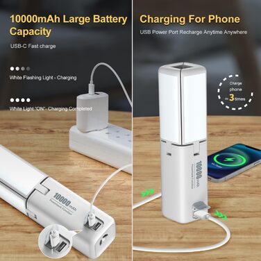 KLARUS CL2 Мультифункціональна кемпінг-лампа 10000 мА·год, LED ліхтар із 8 режимами, 750 лм, захист IPX5 для намету, риболовлі, туризму