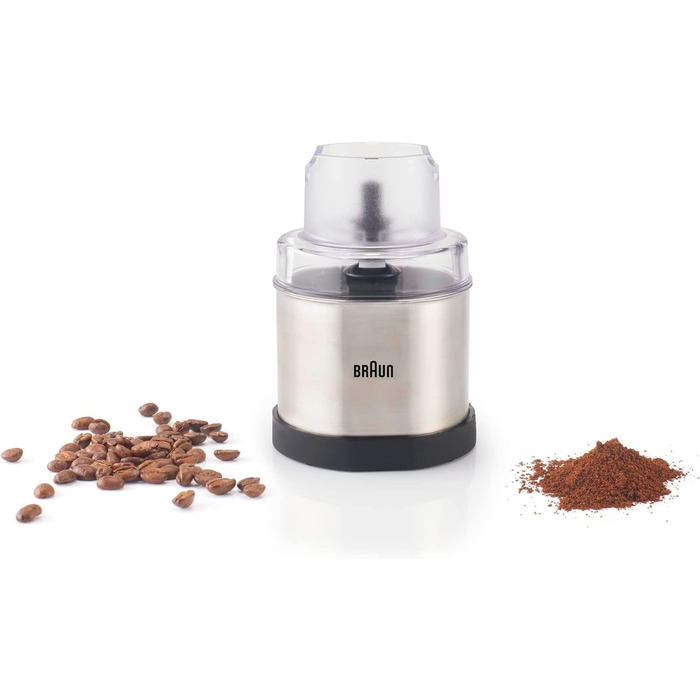 Насадка Braun MQS 270 SI для кави та спецій, EasyClick Plus, для блендерів Braun MultiQuick 7/9, срібляста