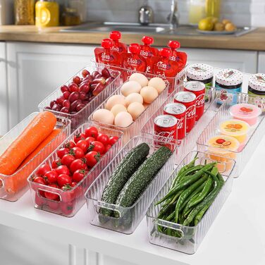 Набір органайзерів для холодильника 10 шт, BPA Free, кухонні контейнери для зберігання їжі, фруктів, овочів, організація простору для кухні, комори, шаф, морозильника, офісу, ванної кімнати