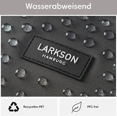 Шкільний рюкзак LARKSON для підлітків, хлопців і дівчат, антрацит, з відділенням для ноутбука 16'', водостійкий, з переробленого PET