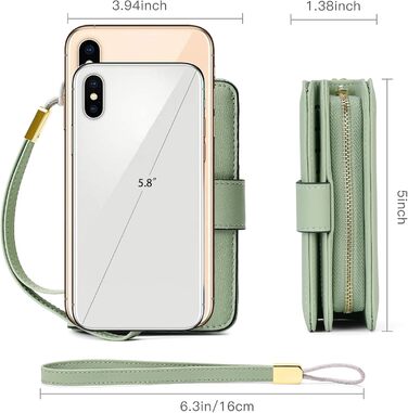 Жіночий гаманець GAEKEAO з монетницею та RFID-захистом, гаманець на блискавці