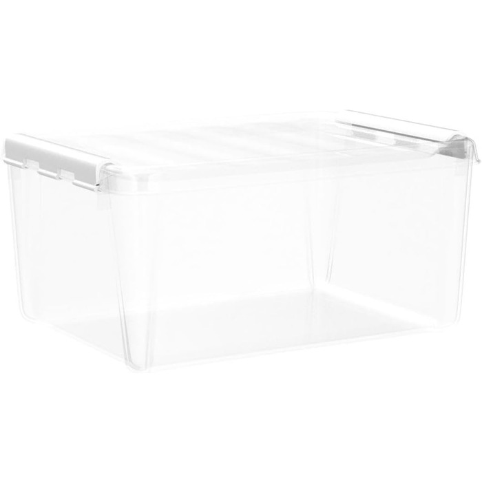 SmartStore – набір з 4 контейнерів для зберігання з кришкою Classic 8 л (34x25x16 см), харчовий пластик, міцні, штабельовані, гарантія 10 років
