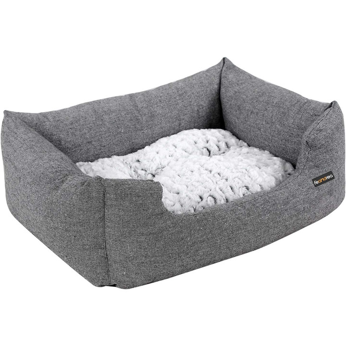 Лежак для собак Feandrea XL, ортопедичний, оксфорд, антиковзний, 100x70 см, сірий