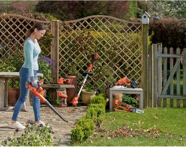 Акумуляторний повітродув Black+Decker GWC1820PCB 18В, швидкість до 209 км/год, для листя і сміття, без акумулятора та зарядки