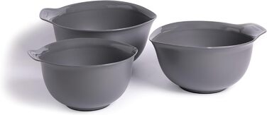 Набір з 3 мисок KitchenAid, що складаються одна в одну, деревне сірий