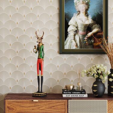 Декоративний настільний годинник Kare Design у вигляді собаки Gentleman Deer, багатокольоровий, 65x13x11 см