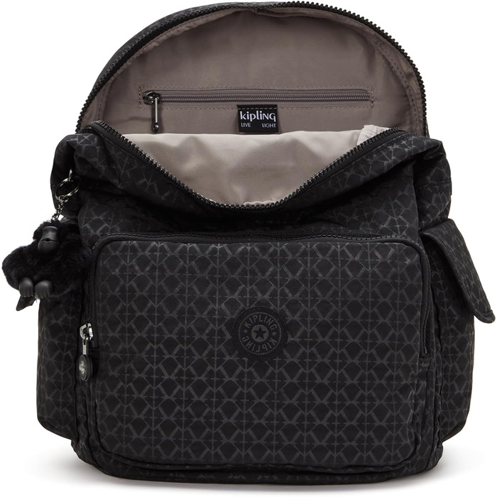 Рюкзак Kipling CITY PACK середній, коричневий, вишивка Signature
