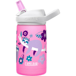 Дитяча термобутилка CAMELBAK Eddy+ з нержавіючої сталі, 350 мл, вакуумна ізоляція, малюнок Квітковий лінивец