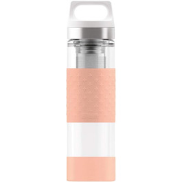 Термос пляшка SIGG Hot & Cold скляна 0.4 л, ізоляційна, з силіконовим захистом, без шкідливих речовин, рожевий