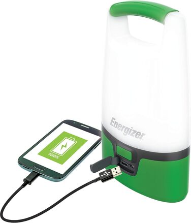 Світлодіодний ліхтар-лампа Energizer Vision Recharge для кемпінгу, туризму, надзвичайних ситуацій, зелений