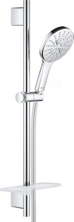 Душова лійка GROHE Vitalio SmartActive 130 Cube, 3 режими, хром, набір 600 мм, кругла