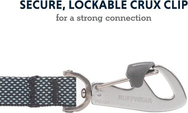 Повідок для собак RUFFWEAR Hi & Light з міцним Crux-Clip, компактний, з кишенею для зберігання, базальтовий сірий