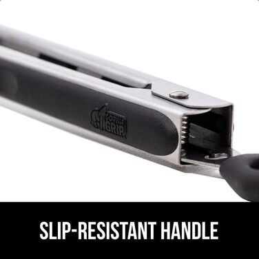 Набір кухонних щипців GORILLA GRIP з нержавіючої сталі, термостійкі, з силіконовими наконечниками для сковорідок, гриля, салату, фритюрниці, 2 шт.