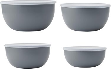 Набір кухонних мисок KitchenAid, 3 шт, вугільно-сірі, зручно складаються одна в одну, для приготування їжі